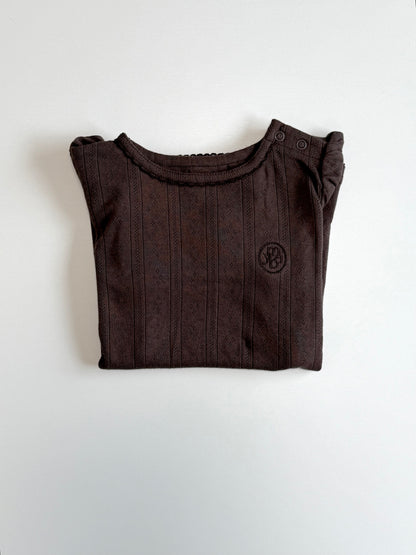Pointelle Long Sleeve Tops