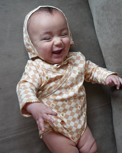 Swan & Horse Check Romper