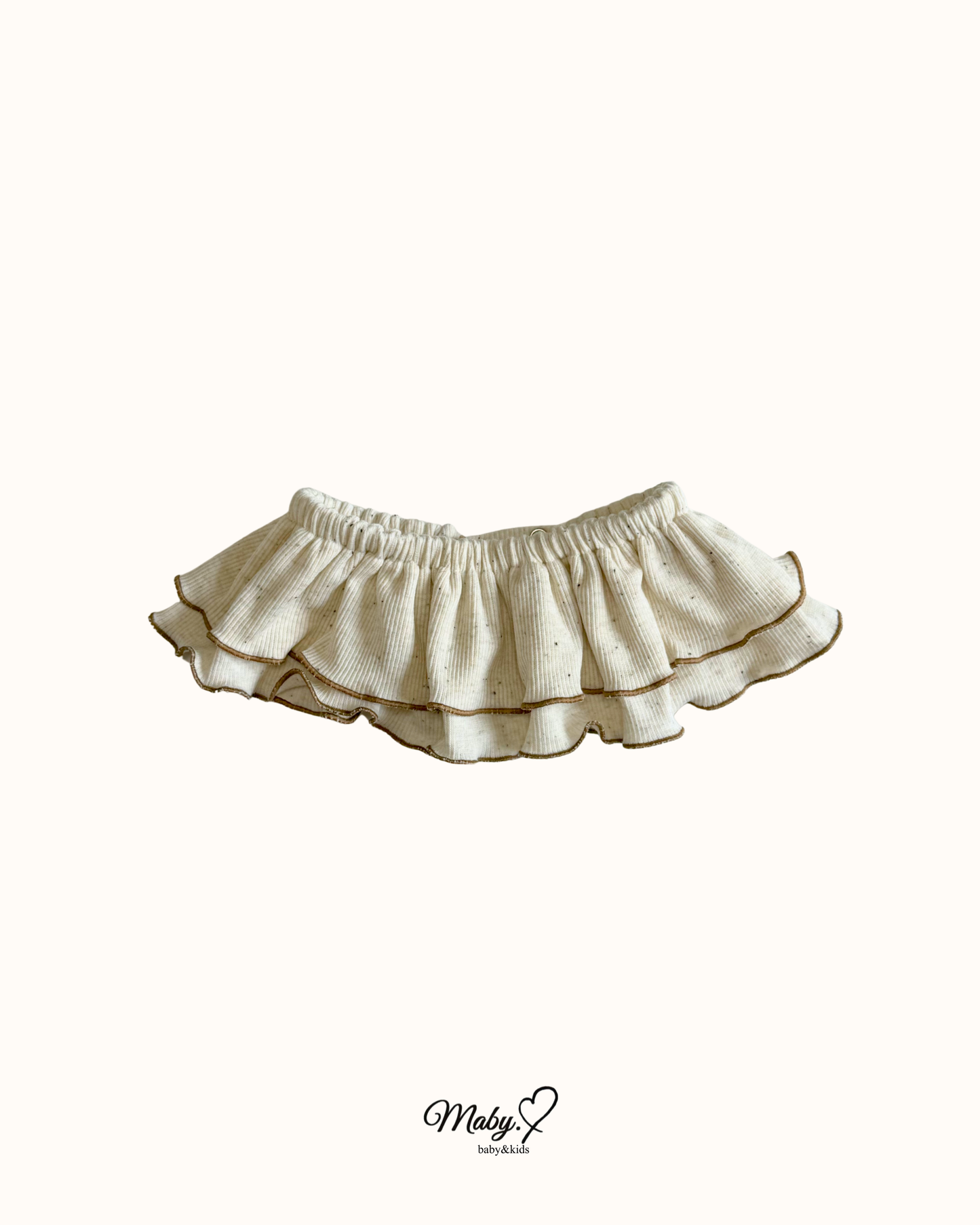 Double Frill Skirt ivory