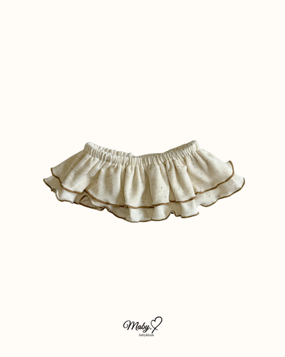 Double Frill Skirt ivory