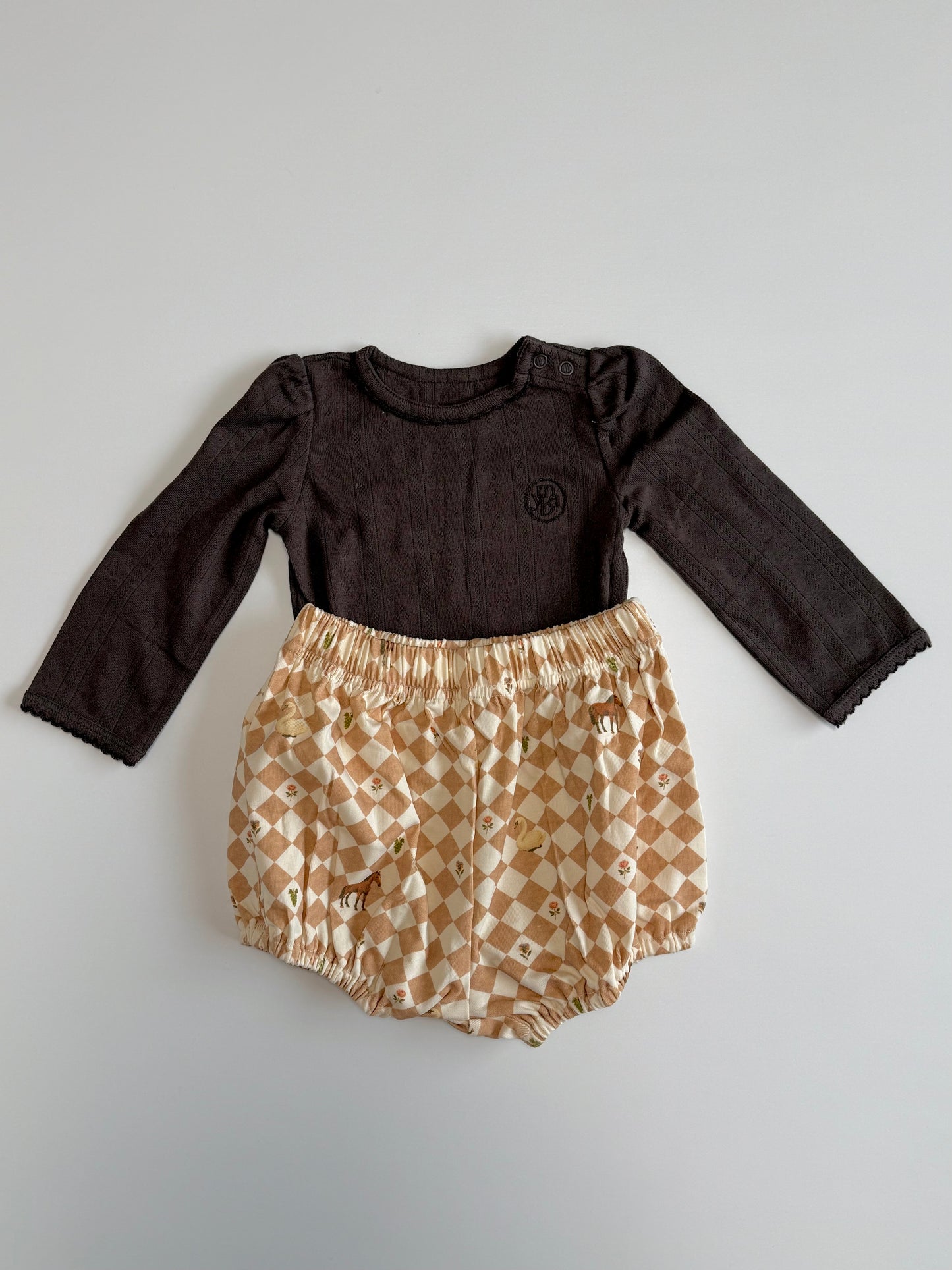Pointelle Long Sleeve Tops