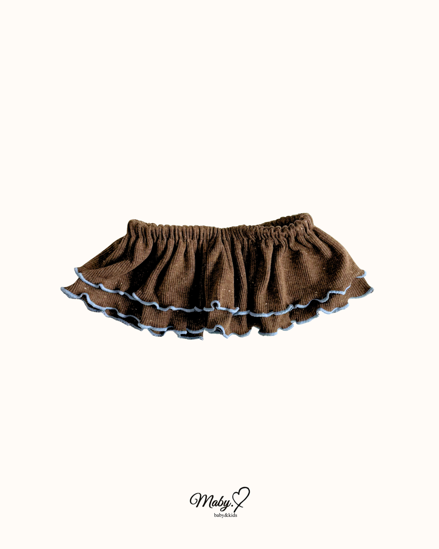 Double Frill Skirt brown