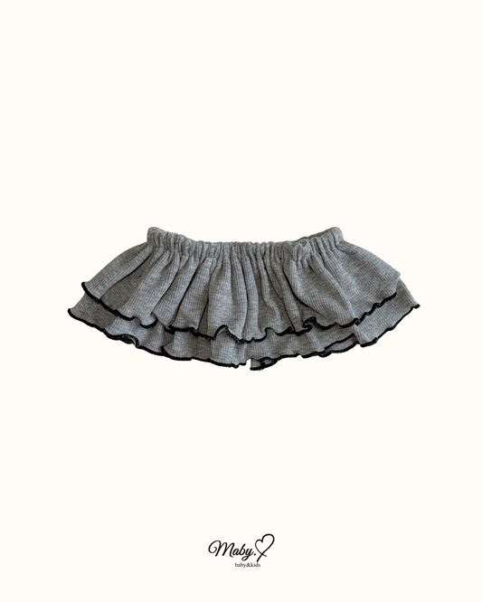 Double Frill Skirt gray