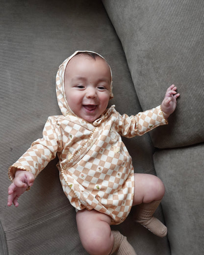 Swan & Horse Check Romper
