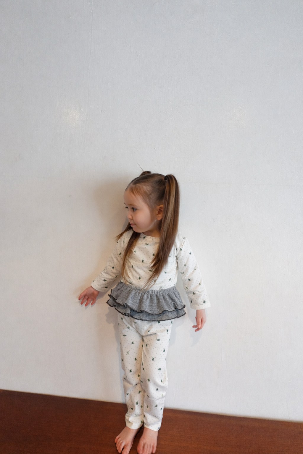 Double Frill Skirt gray